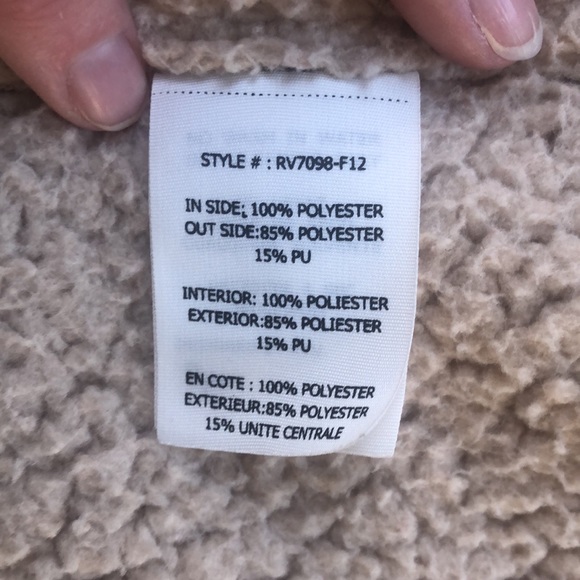 Unique Medium faux suede Sherpa lined vest Western - Picture 4 of 5